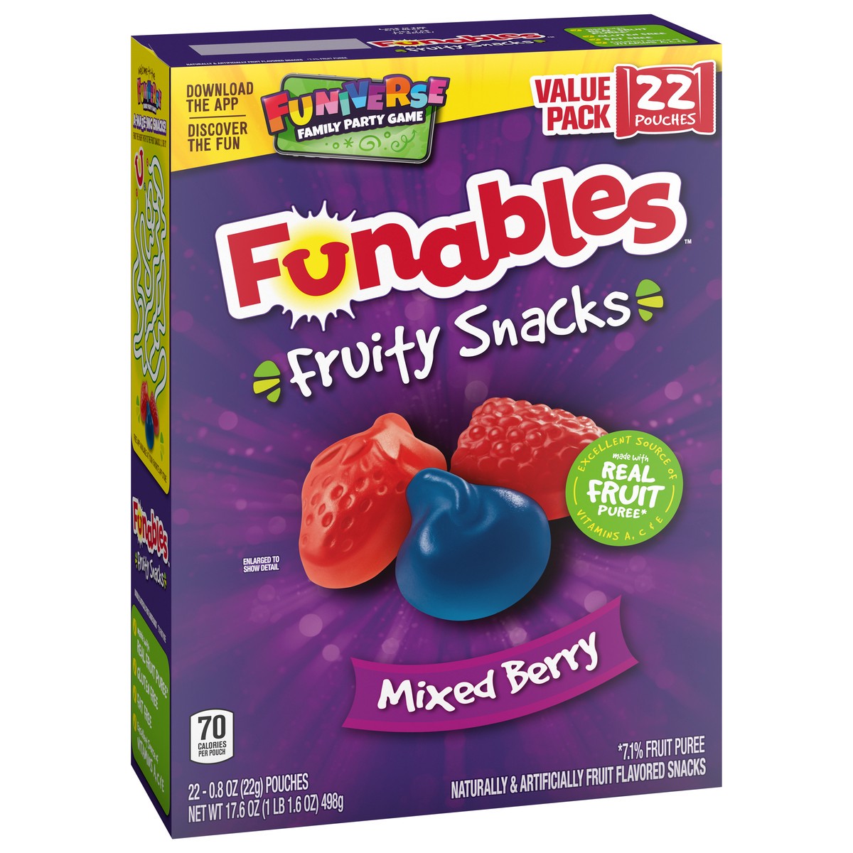 slide 2 of 9, Funables 05459 159512 Mixed Berry Funiverse Fruity Snacks 22 ct, 22 ct