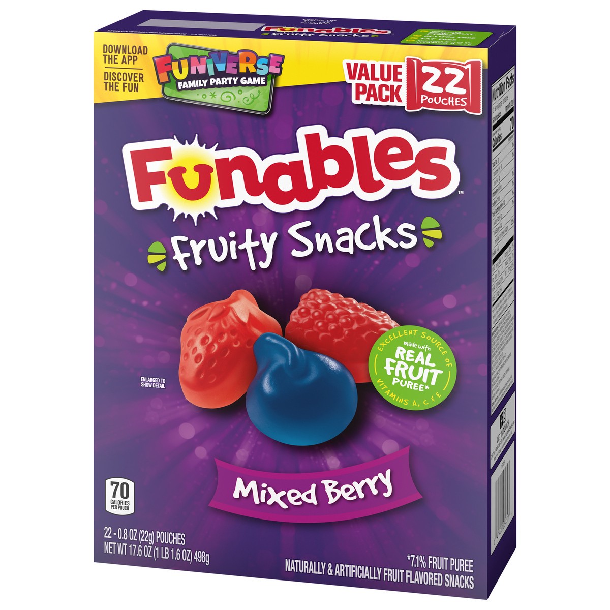 slide 6 of 9, Funables 05459 159512 Mixed Berry Funiverse Fruity Snacks 22 ct, 22 ct