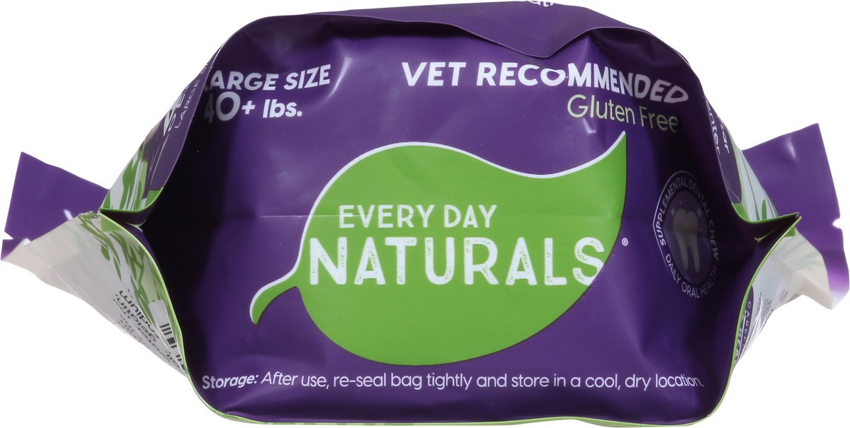 slide 6 of 10, Every Day Naturals No Brush Large Size (40+ lbs) Toothpaste Natural Dental Chew 14 oz, 14 oz