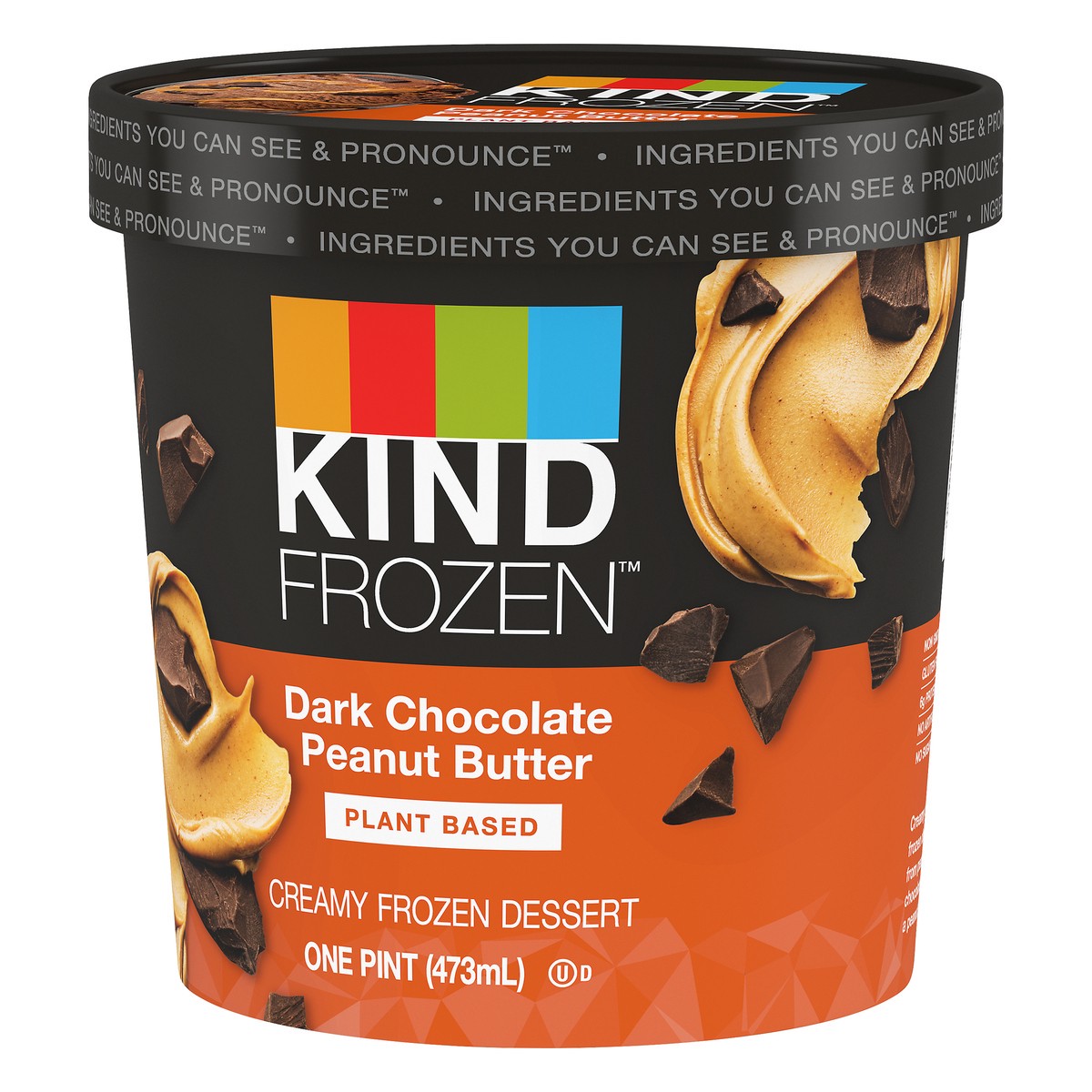 slide 3 of 9, KIND FROZEN Plant Based Dark Chocolate Peanut Butter Frozen Dessert 1 pt, 1 pint