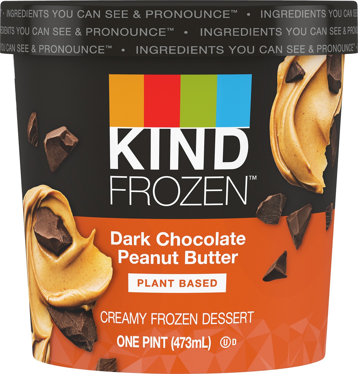 slide 6 of 9, KIND FROZEN Plant Based Dark Chocolate Peanut Butter Frozen Dessert 1 pt, 1 pint