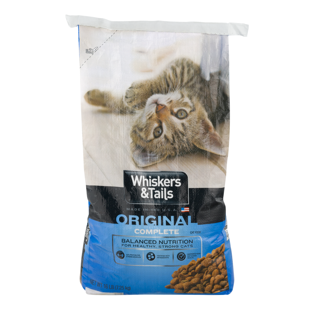 slide 1 of 1, Whiskers & Tails Cat Food Original, 16 lb