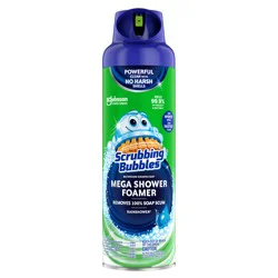 Scrubbing Bubbles Mega Shower Foamer Aerosol, Disinfectant Cleaner, Rainshower Scent, 20 oz