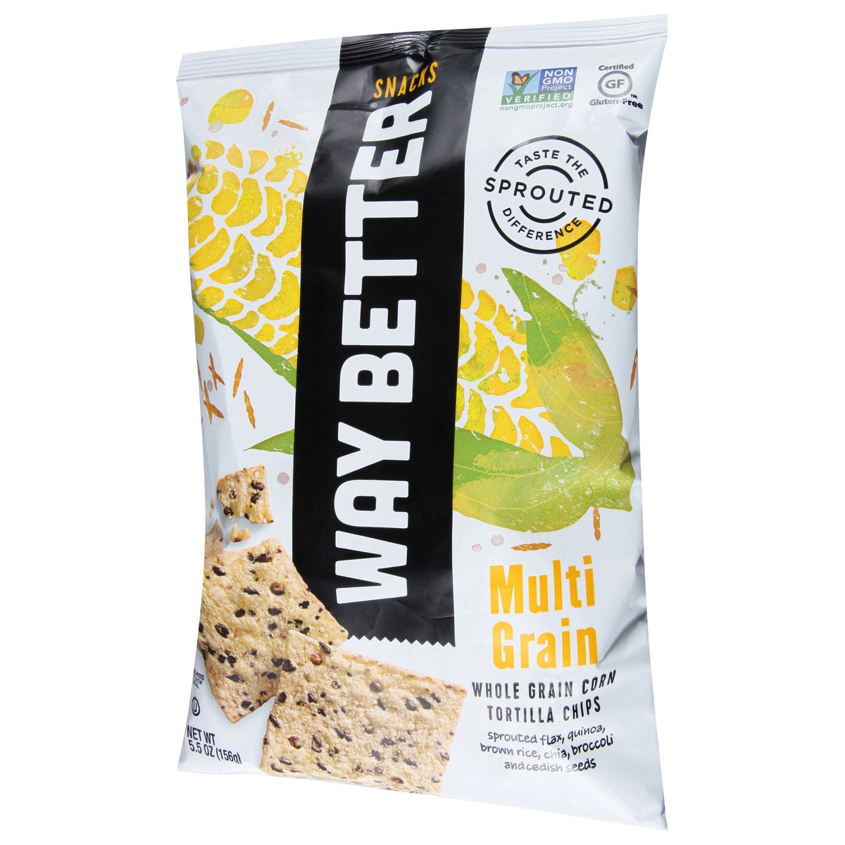 slide 4 of 14, Way Better Snacks Whole Grain Corn Multi Grain Tortilla Chips 5.5 oz, 5.5 oz