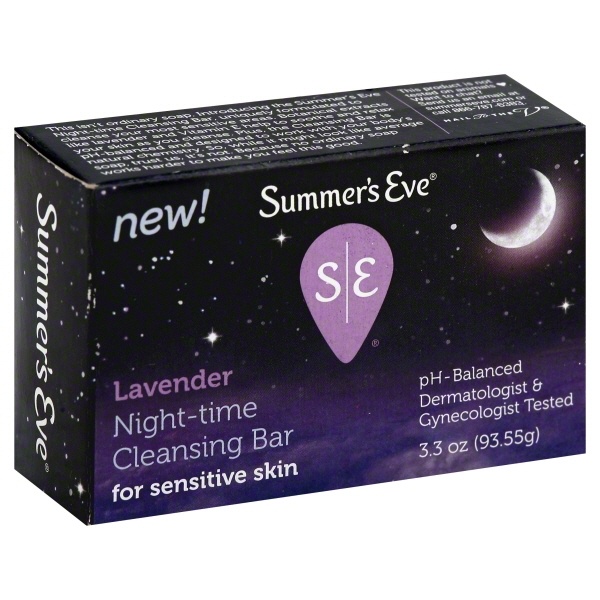 slide 1 of 1, Summer's Eve Lavendar Night-Time Cleansing Bar, 3.3 oz