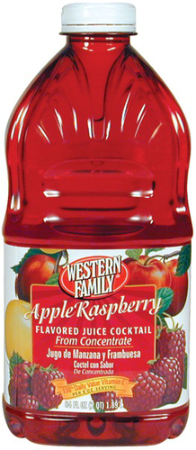 slide 1 of 1, Western Family Apple Raspberry Juice - 64 oz, 64 oz