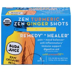 Buda Juice Fresh Zen Ginger and Tumeric Shot - 6 ct