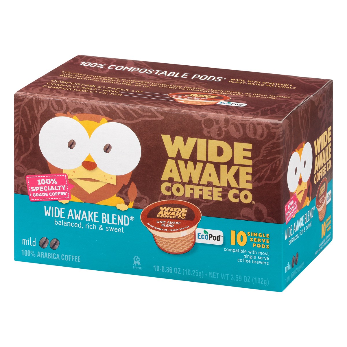 slide 3 of 15, Wide Awake Coffee Co. Single Serve Pods Mild Wide Awake Blend Coffee - 10 ct, 10 ct