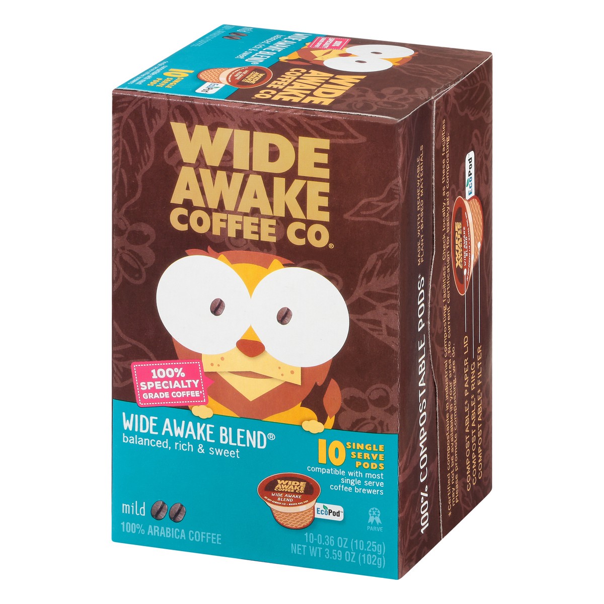 slide 4 of 15, Wide Awake Coffee Co. Single Serve Pods Mild Wide Awake Blend Coffee - 10 ct, 10 ct