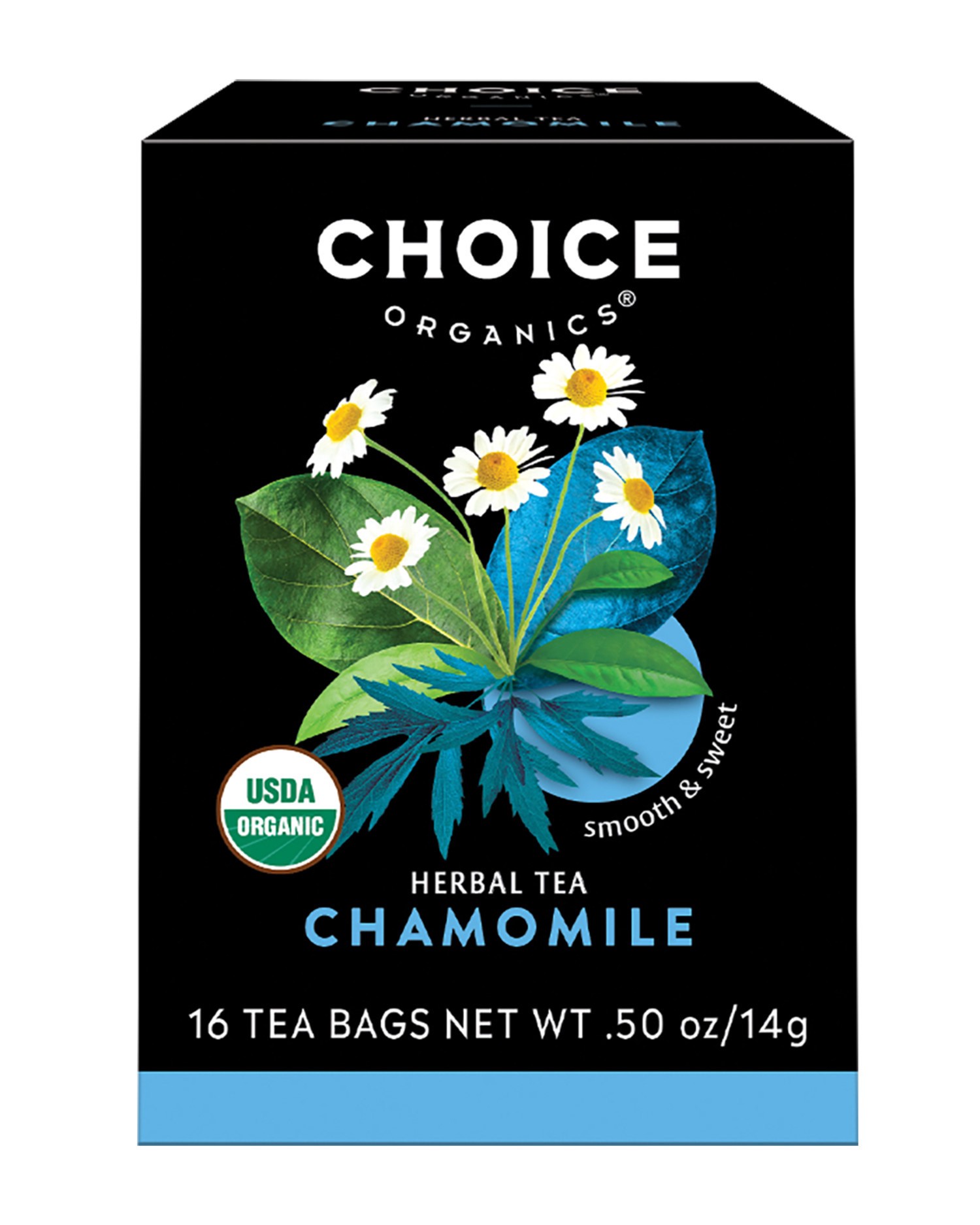 slide 4 of 5, Choice Organics Chamomile Tea, Caffeine Free, Herbal Tea Bags, 16 Count, 16 ct