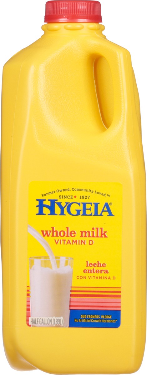 slide 1 of 9, Hygeia Whole Milk 0.5 gal, 1/2 gal