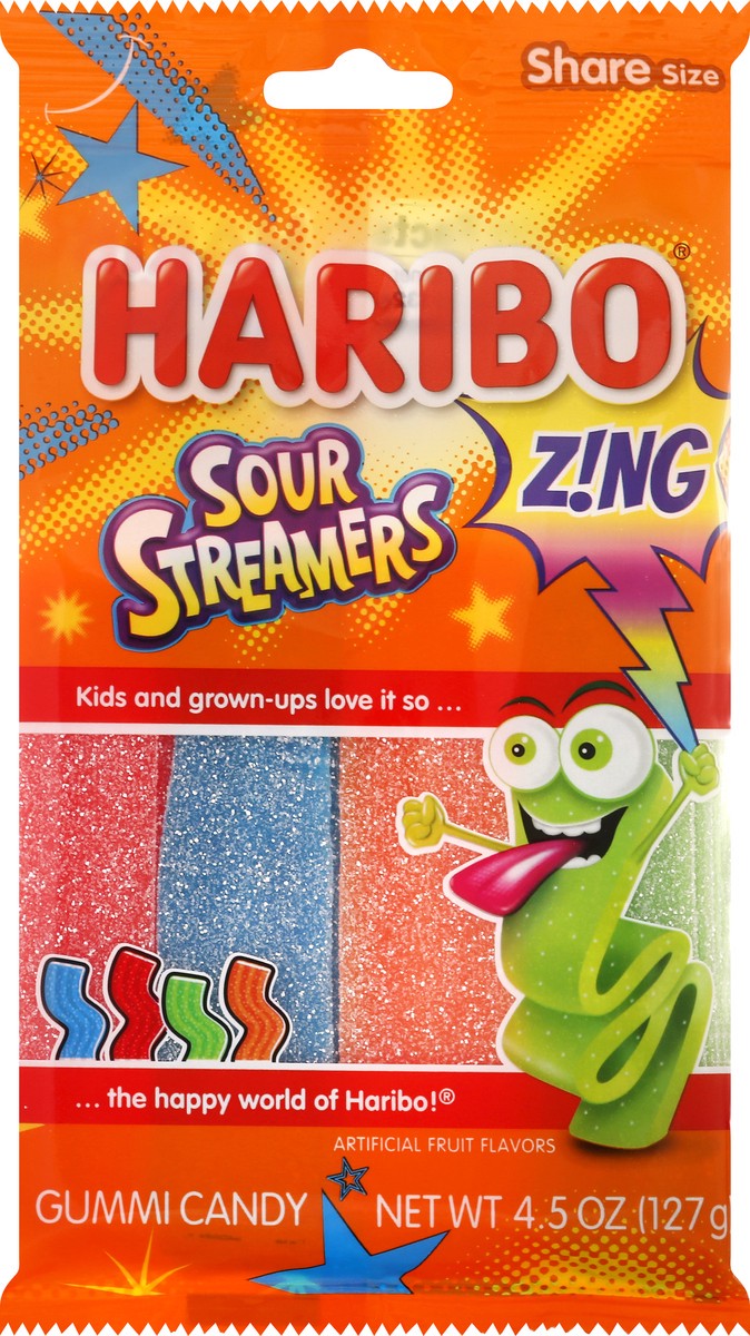 slide 2 of 12, Haribo Sour Streamers, 4.5 oz