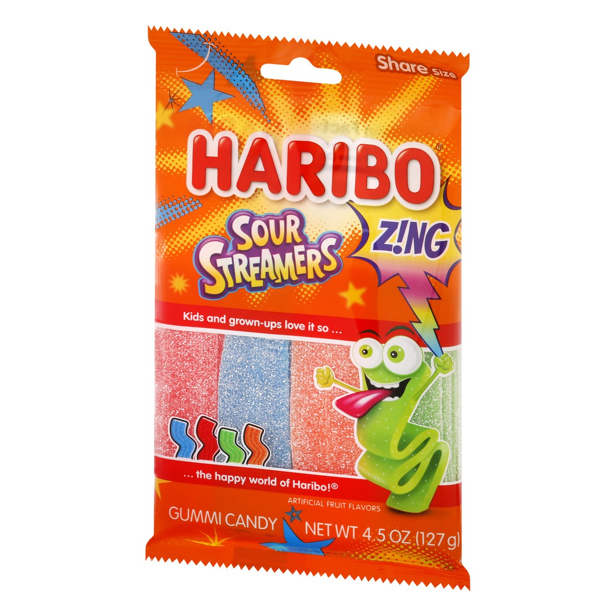 slide 9 of 12, Haribo Sour Streamers, 4.5 oz