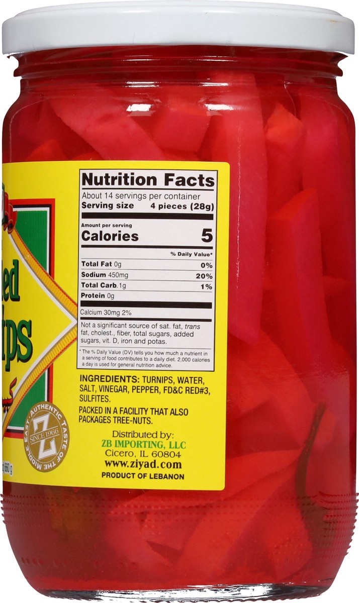 slide 12 of 13, Ziyad Pickled Turnips, 16 oz