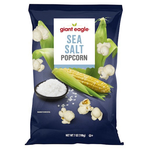 slide 1 of 1, Giant Eagle Sea Salt Popcorn, 7 oz
