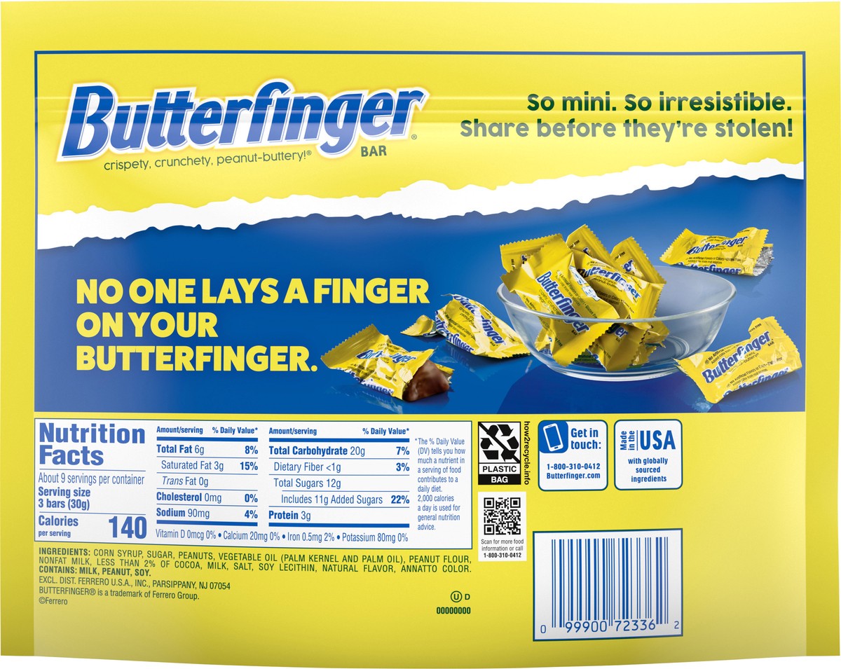 slide 3 of 12, Butterfinger Minis Bar Share Pack 9.8 oz, 9.8 oz
