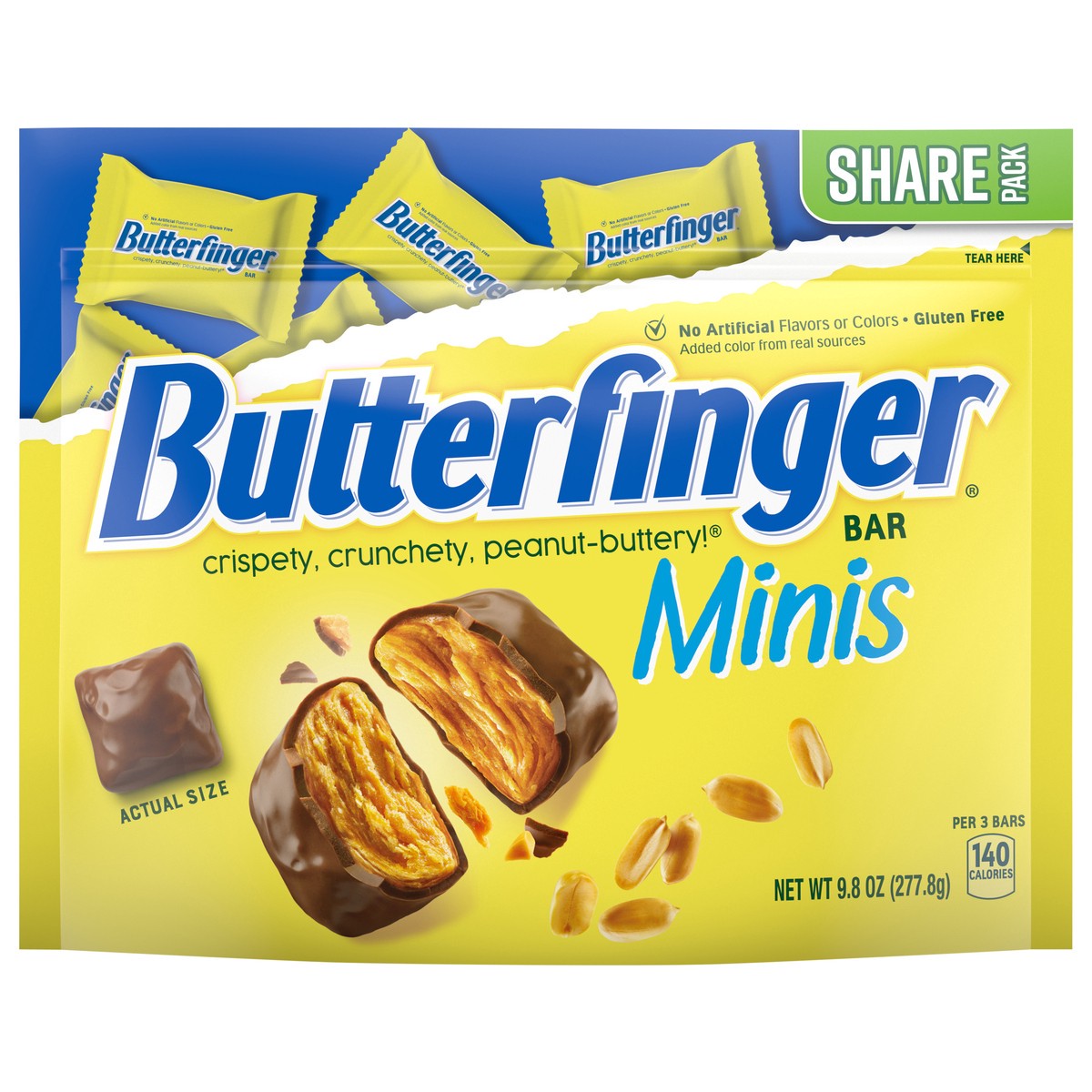 slide 6 of 12, Butterfinger Minis Bar Share Pack 9.8 oz, 9.8 oz