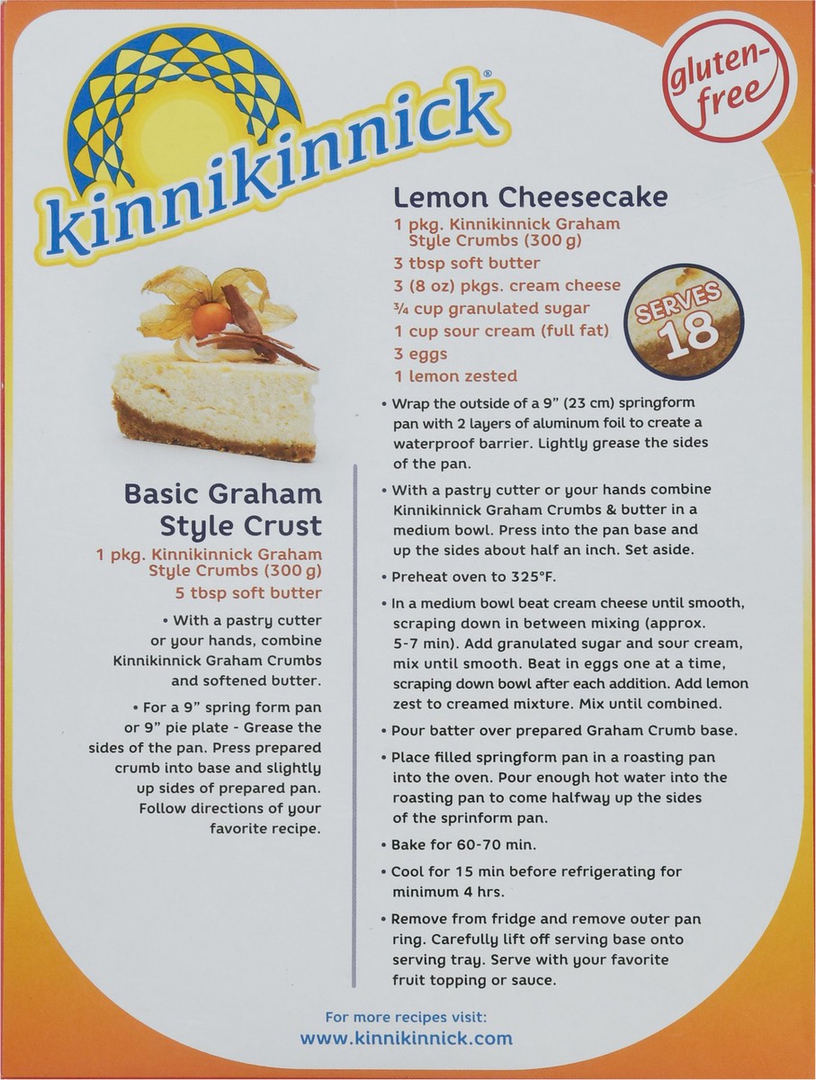 slide 2 of 13, Kinnikinnick Foods Kinnik Grahm Style Crumbs, 10.5 oz