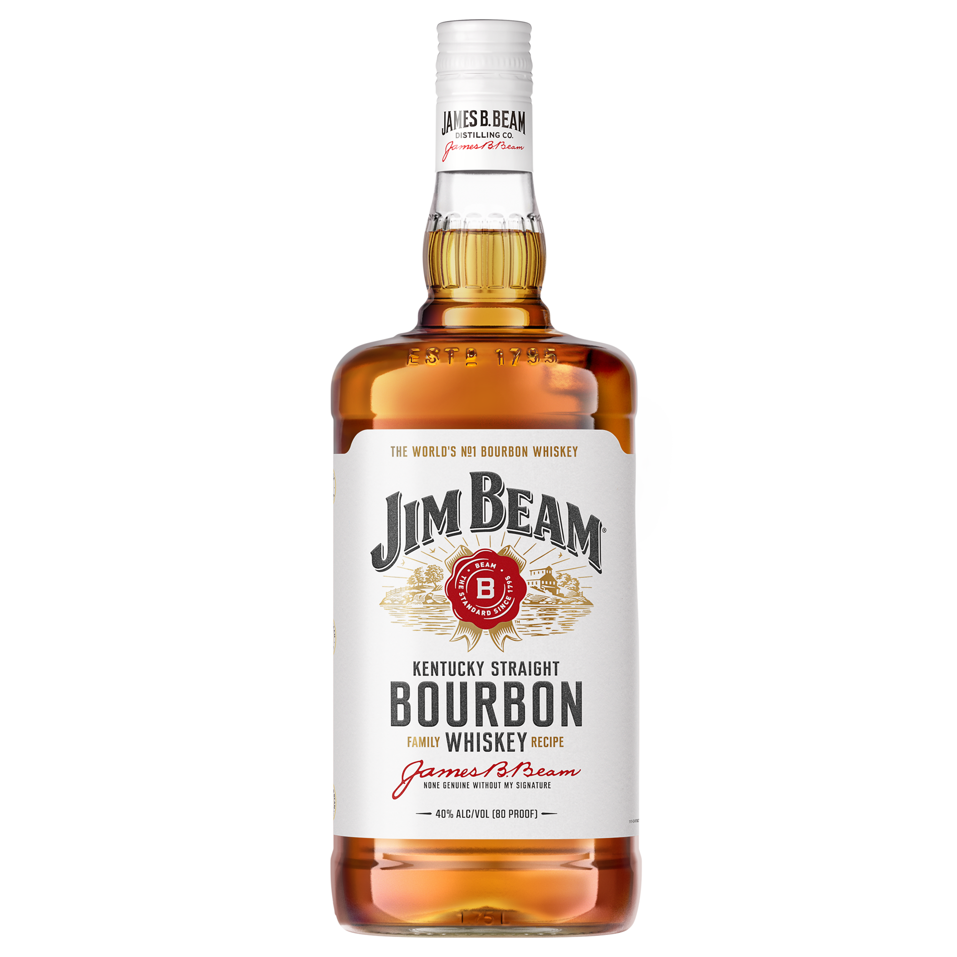 slide 2 of 2, Jim Beam Kentucky Straight Bourbon Whiskey 1.75 L, 1.75 liter