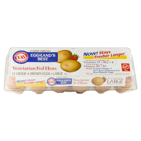 slide 1 of 1, Eggland's Best Egglands Best Vegetarian Brown Large Eggs, 1 ct