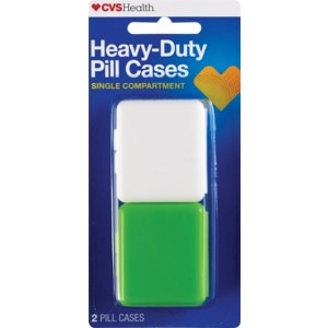 slide 1 of 1, CVS Health Heavy-Duty Single Compartment Pill Cases, 1 ct