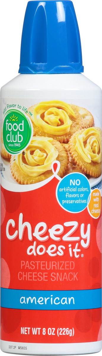 slide 9 of 11, Food Club Cheezy Does It, American Pasteurized Cheese Snack, 8 oz