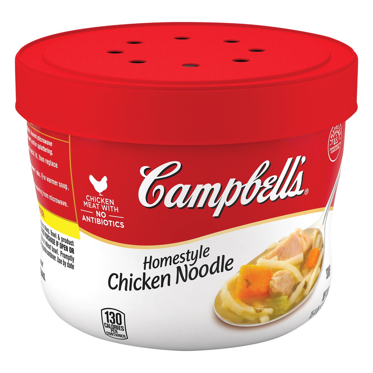 slide 2 of 10, Campbell's Homestyle Chicken Noodle Soup, 15.4 Oz Microwavable Bowl, 15.4 oz