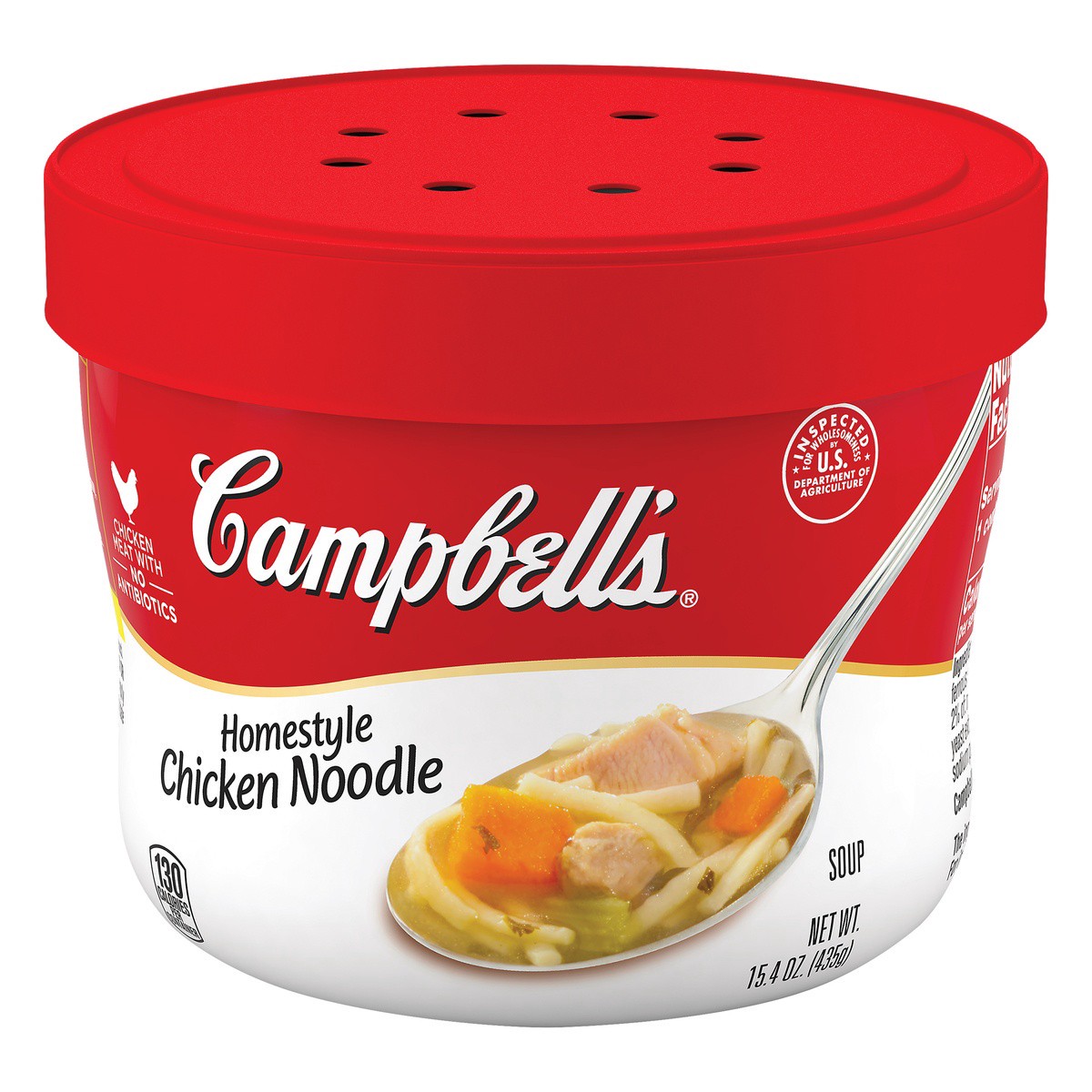 slide 3 of 10, Campbell's Homestyle Chicken Noodle Soup, 15.4 Oz Microwavable Bowl, 15.4 oz