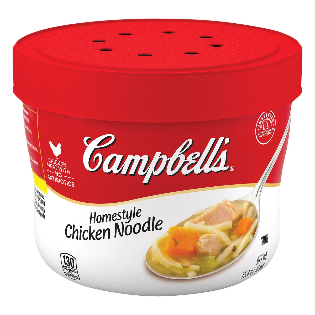 slide 1 of 10, Campbell's Homestyle Chicken Noodle Soup, 15.4 Oz Microwavable Bowl, 15.4 oz