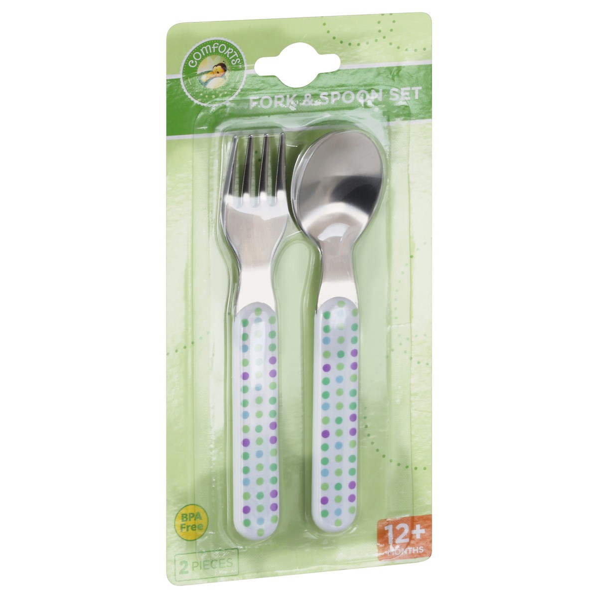 slide 6 of 10, Comforts 12+ Months Fork & Spoon Set 1 ea, 1 ct