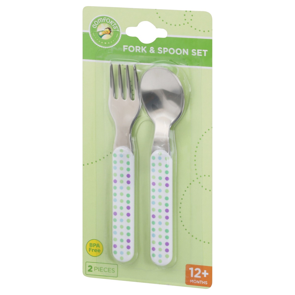 slide 7 of 10, Comforts 12+ Months Fork & Spoon Set 1 ea, 1 ct