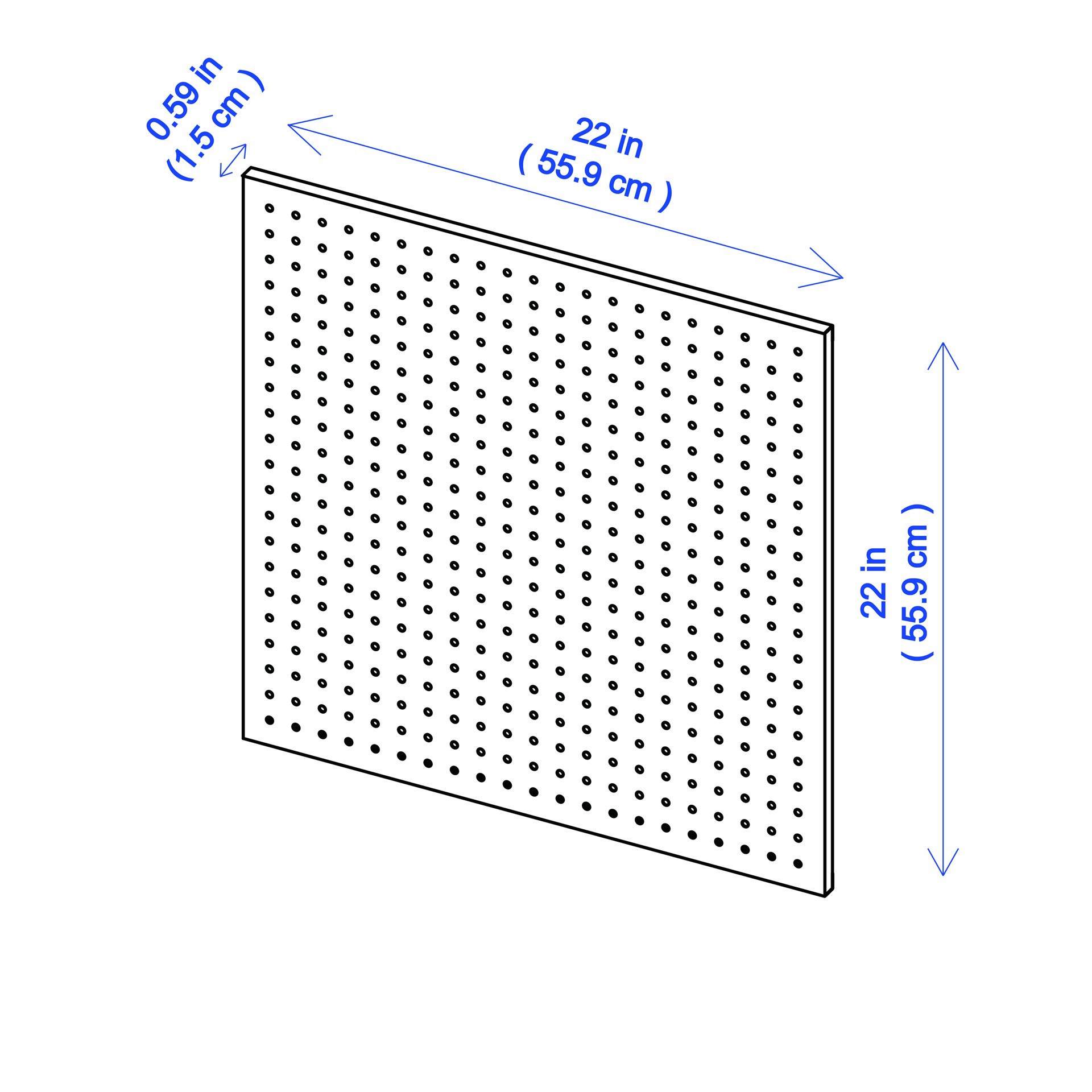 slide 2 of 3, 22" X 22" White Metal Pegboard By Simply Tidy, 22 in x 22 in