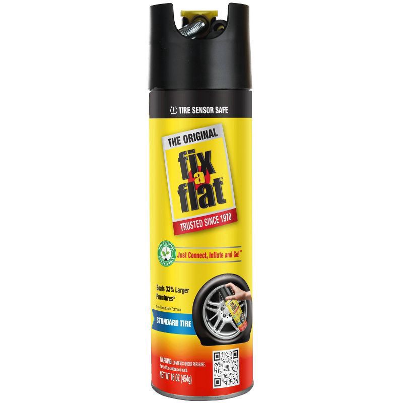 slide 1 of 3, Fix a Flat Inflator & Sealer 16 oz, 16 oz