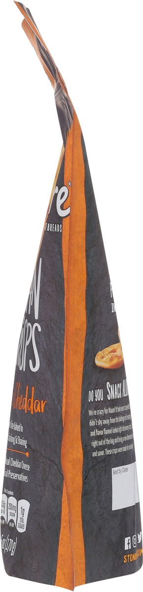 slide 9 of 14, Stonefire Classic Cheddar Naan Crisps, 6 oz