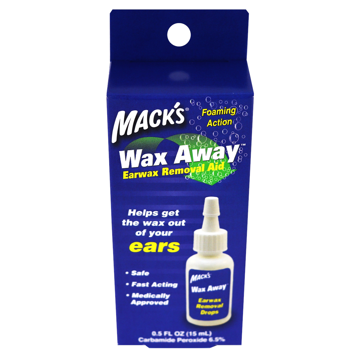 slide 1 of 5, Mack's Wax Away Earwax Removal Aid., 0.5 fl oz