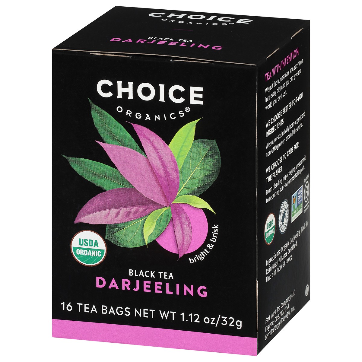 slide 3 of 10, Choice Organics Darjeeling Tea, Contains Caffeine, Black Tea Bags, 16 Count, 16 ct