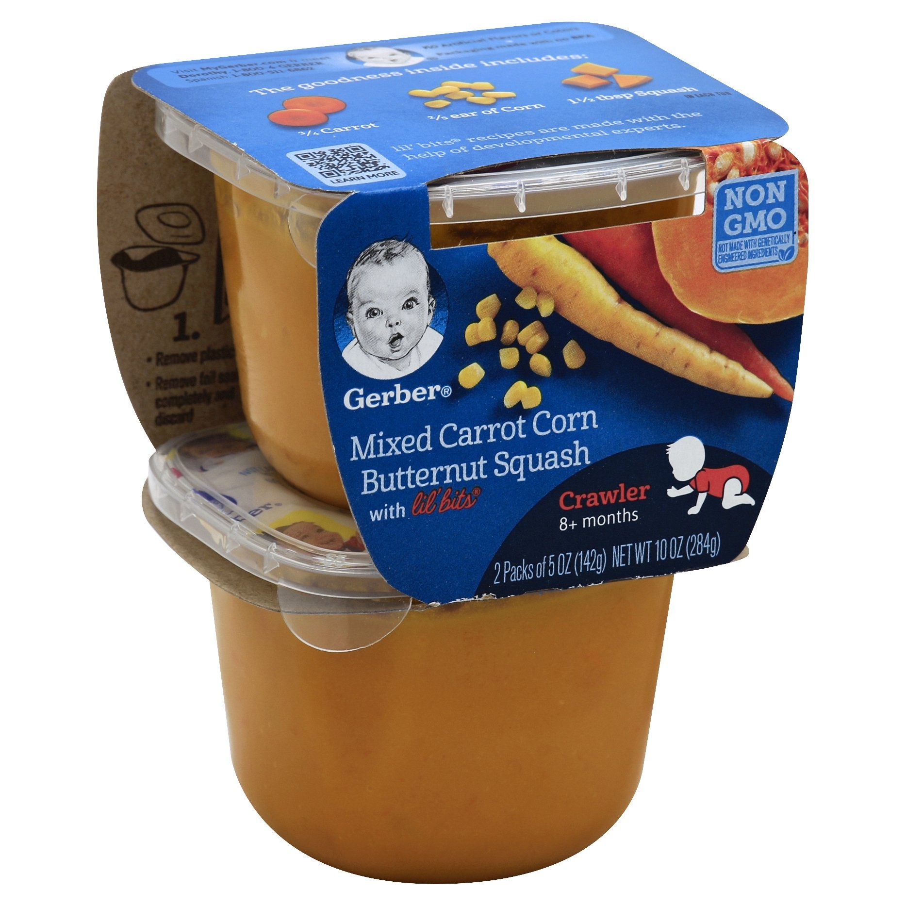 slide 1 of 1, Gerber Mixed Carrot Corn Butternut Squash 2 ea, 2 ct