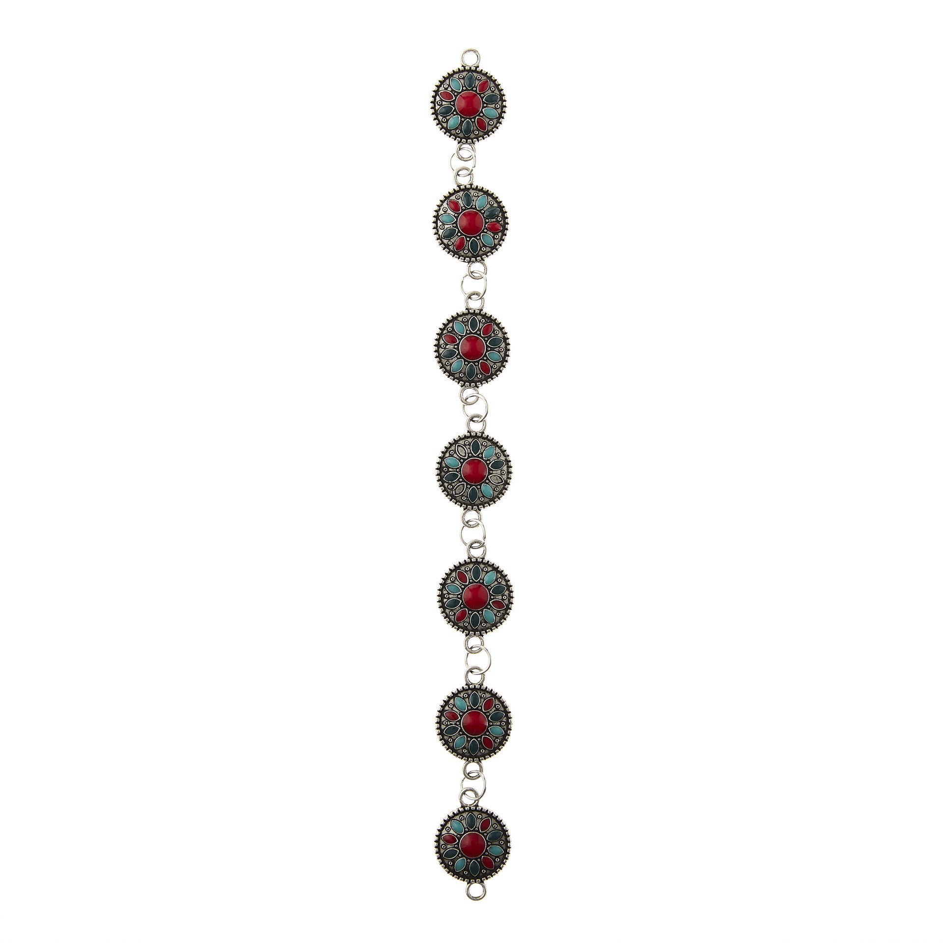slide 3 of 3, Multicolor Enamel Metal Link Beads, 15mm By Bead Landing, 15mm