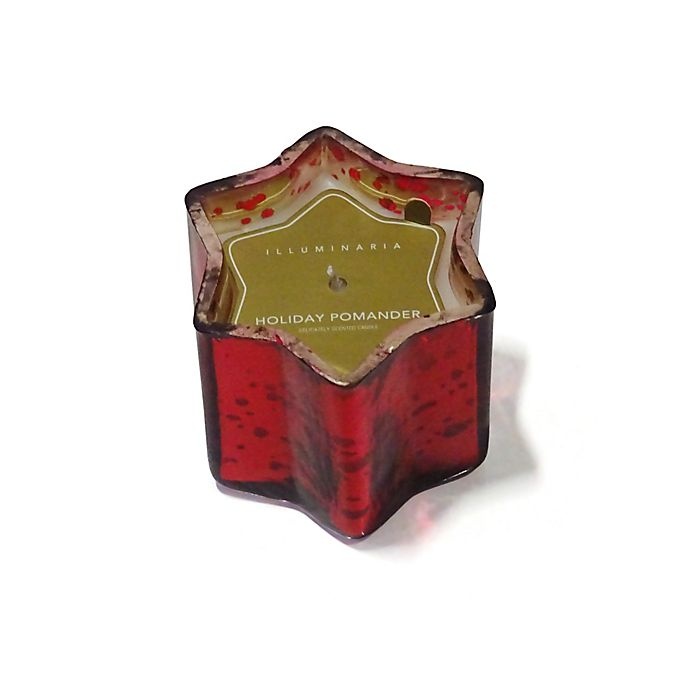 slide 2 of 2, Zodax Small Star Votive Candle - Red, 1 ct