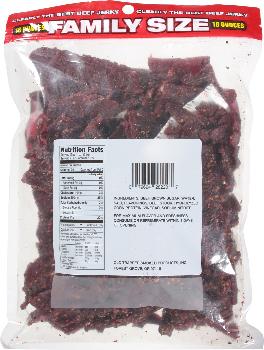 slide 10 of 13, Old Trapper Peppered Beef Jerky Family Size 18 oz, 18 oz