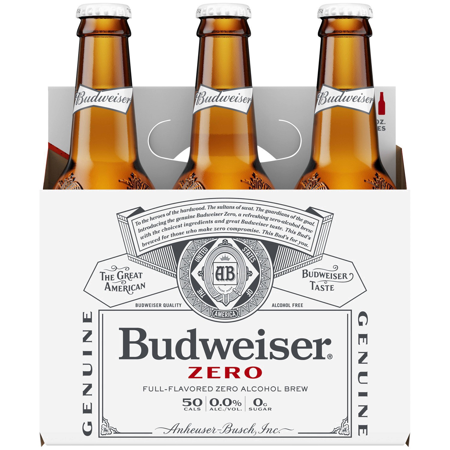 slide 11 of 25, Budweiser Zero Non Alcoholic Beer  6 pk / 12 fl oz Bottles, 6 ct; 12 fl oz