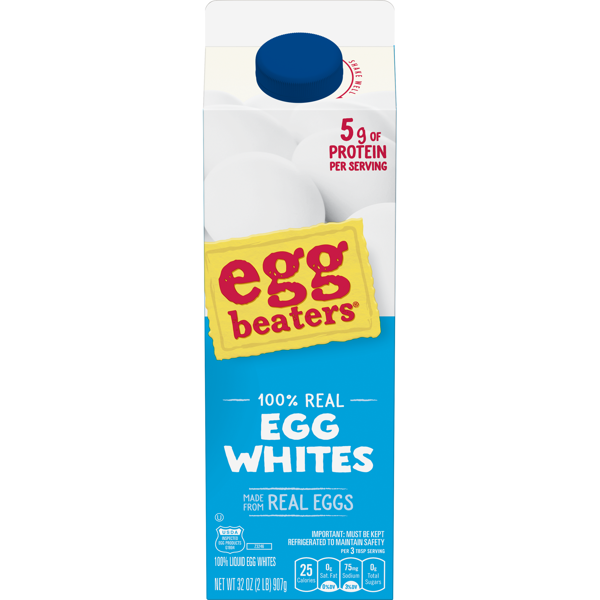 slide 1 of 2, EGG BEATERS 100% Egg Whites, All-Natural Egg Whites, 32 oz., 32 oz