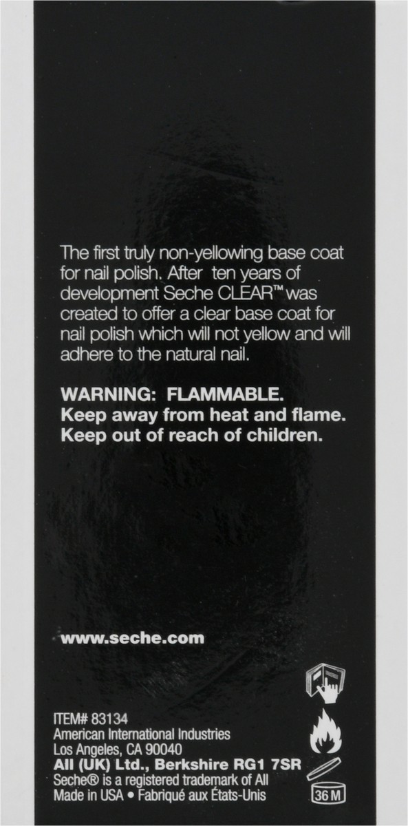 slide 7 of 9, Seche Crystal Clear Base Coat 0.5 fl oz, 0.5 fl oz