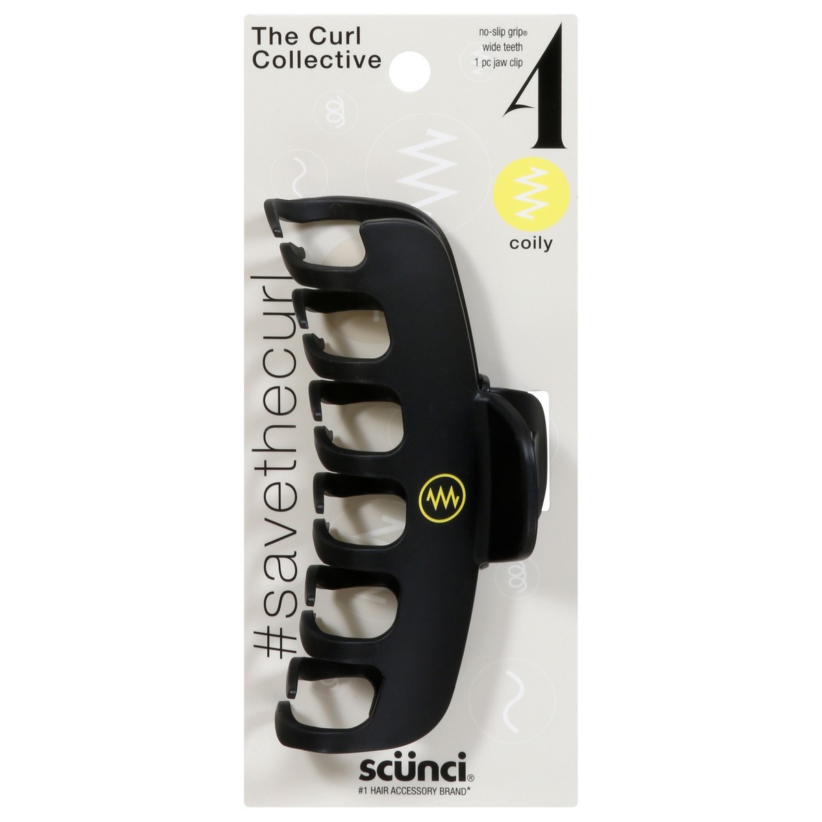 slide 1 of 11, scünci Scunci Curl Collective Coily Jaw Clip, Black, 1 ct