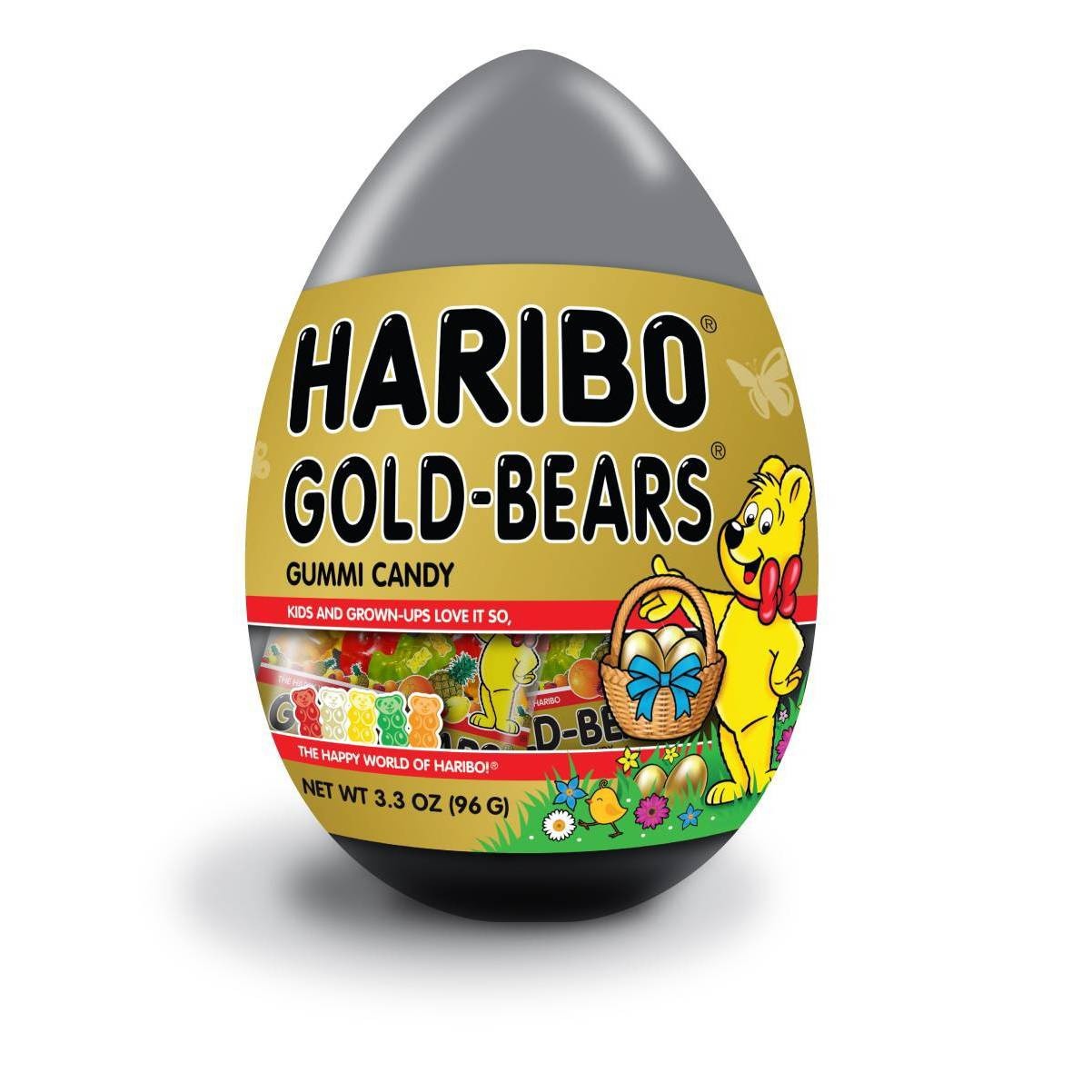 slide 1 of 1, Haribo Easter Gold-Bears Gummi Candy Egg, 3.3 oz