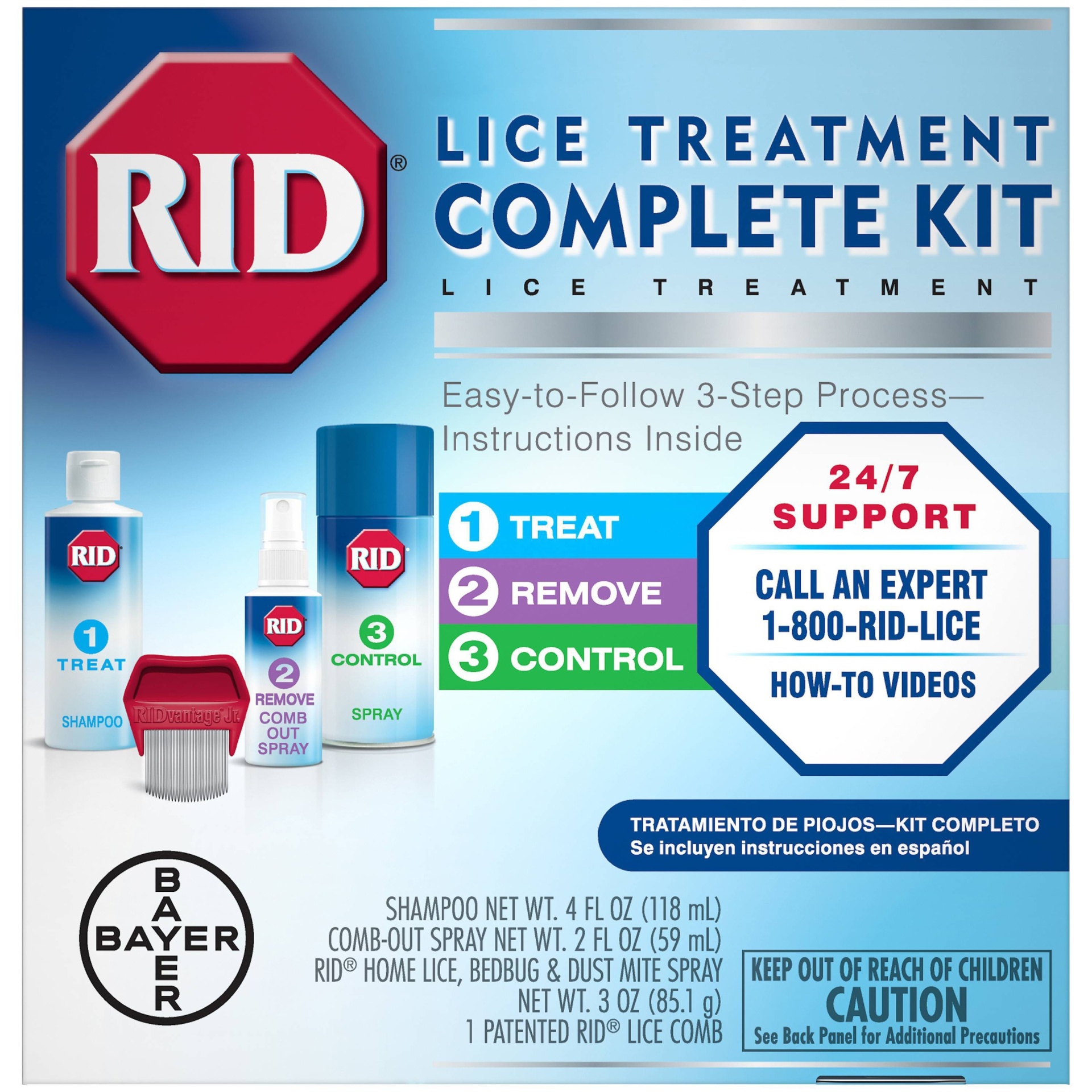 slide 1 of 6, RID Complete Lice Elimination Kit, 4 pc
