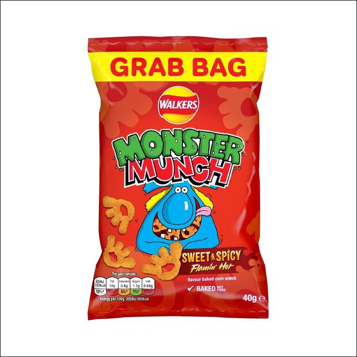 slide 1 of 1, Walker's Monster Munch - Flamin Hot, 1.4 oz