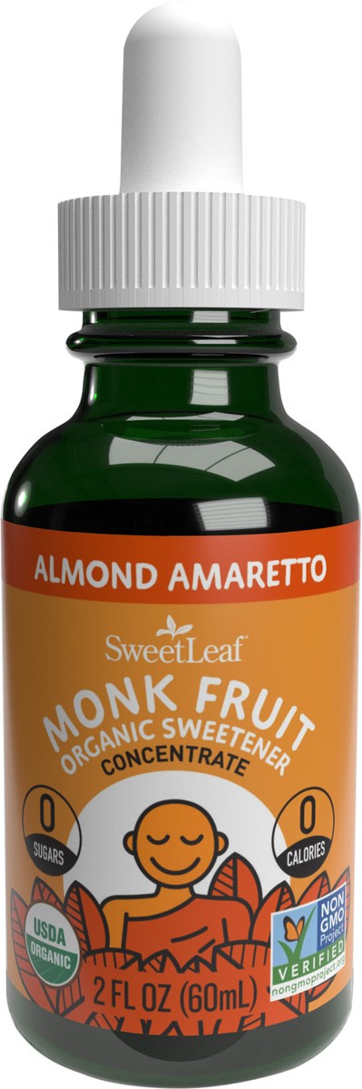 slide 5 of 5, SweetLeaf Organic Monk Fruit Concentrate Almond Amaretto Organic Sweetener 2 fl oz, 2 fl oz