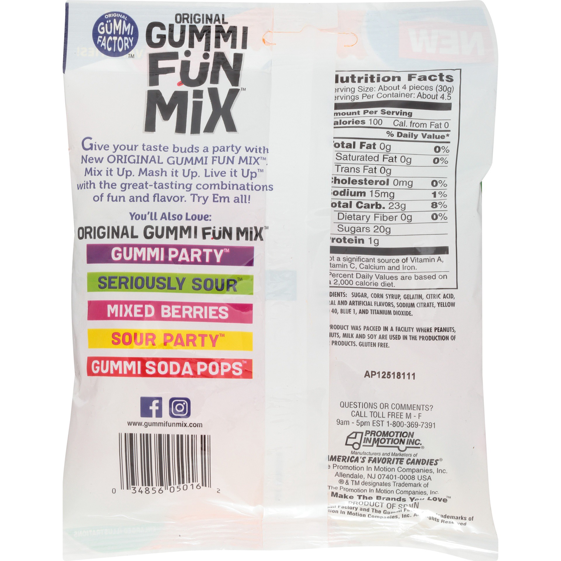 slide 3 of 7, Original Gummi Fun Mix Fruit Rings, 5 oz