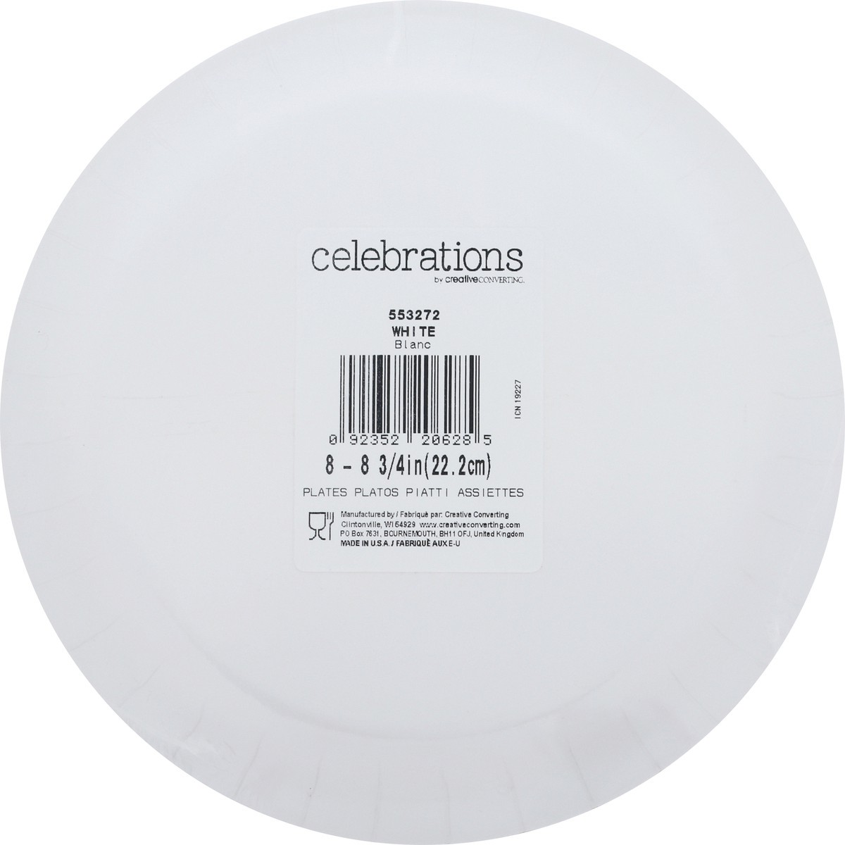 slide 8 of 10, Creative Converting Celebrations 8.75 Inch White Plates 8 ea, 8 ct